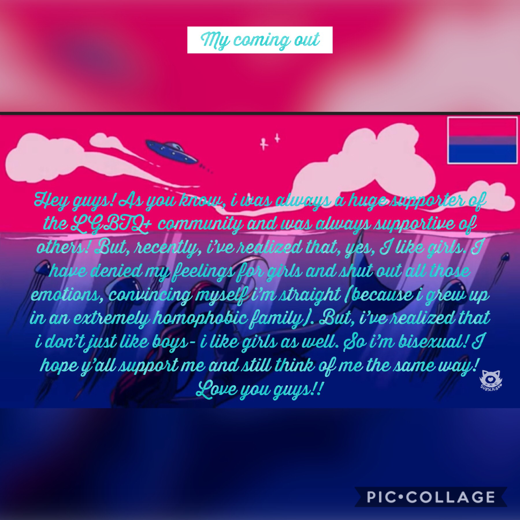 My Coming Out💖💜💙