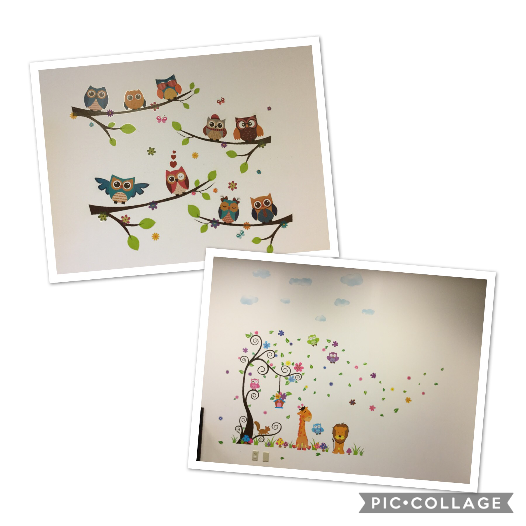I did these sticker murals for my church. I hope they look good