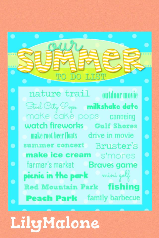 My Summer To-Do list☀️☀️
Comment what ones you think you'll do🌞💕🍉