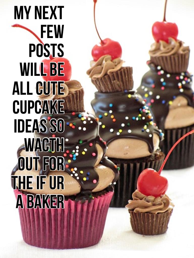 My next few posts will be all cute cupcake ideas so wacth out for the if ur a baker