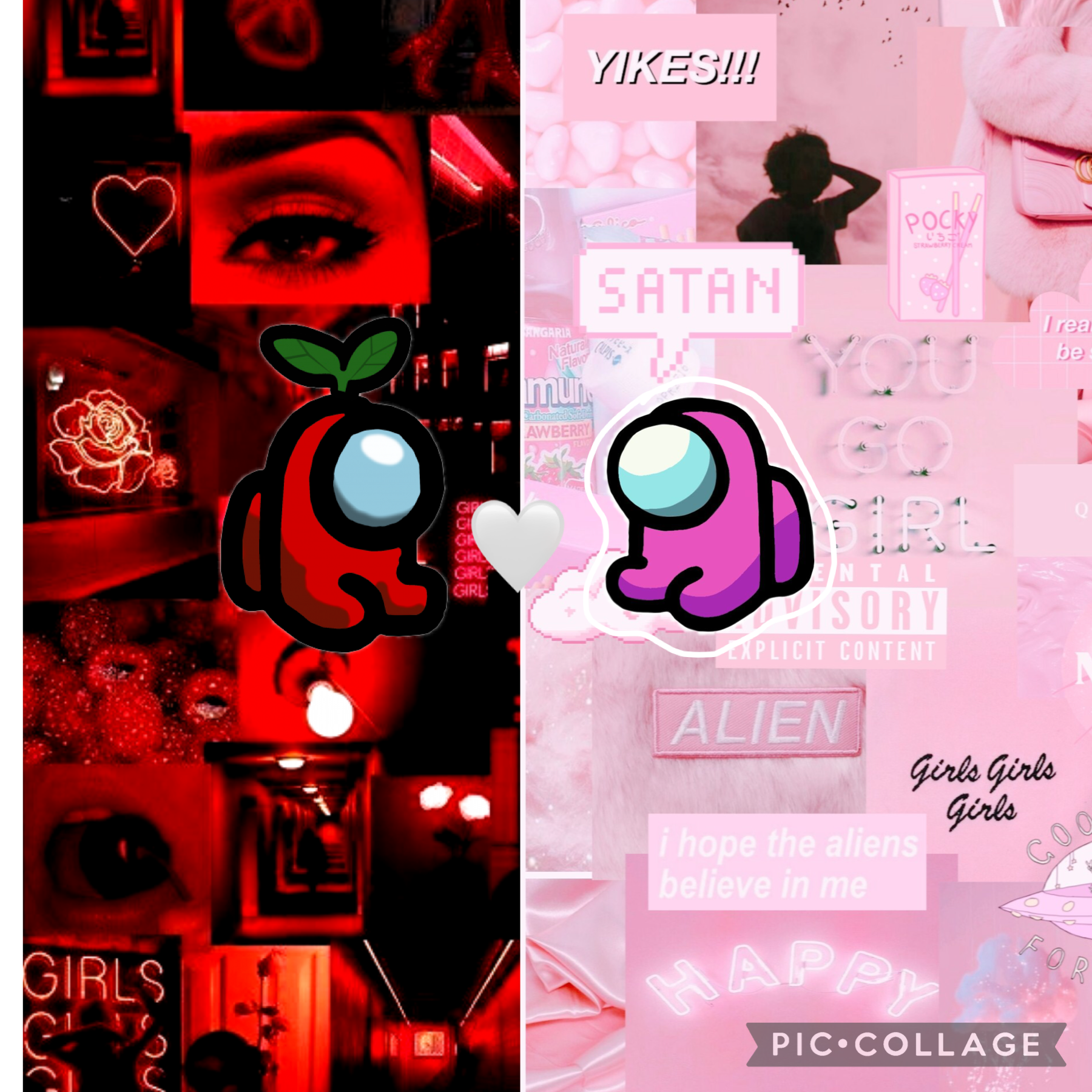 Red x pink ❤️💖😃🤟