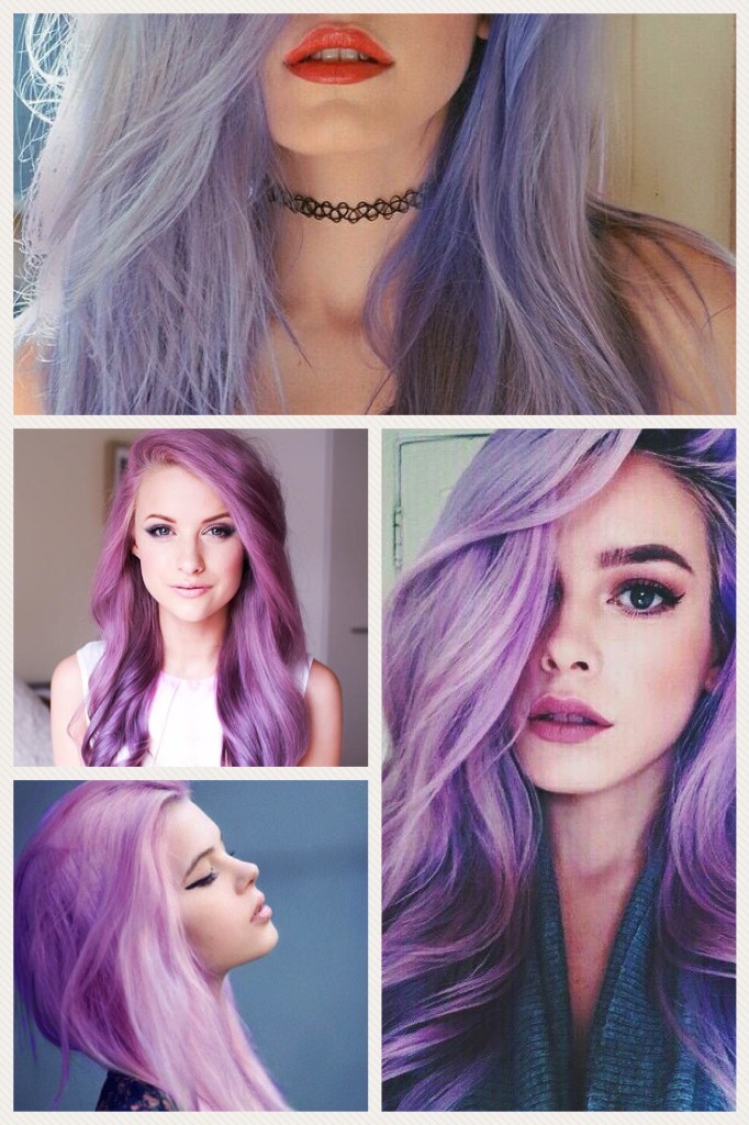 The stages of my purple hair.