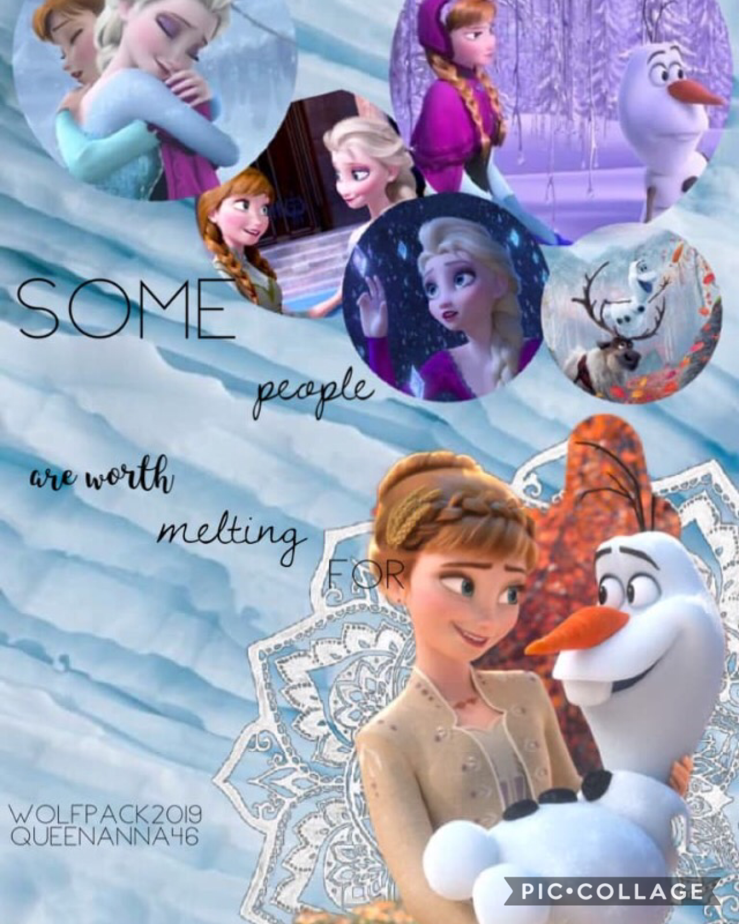 Frozen collage collaboration with Wolfpack2009