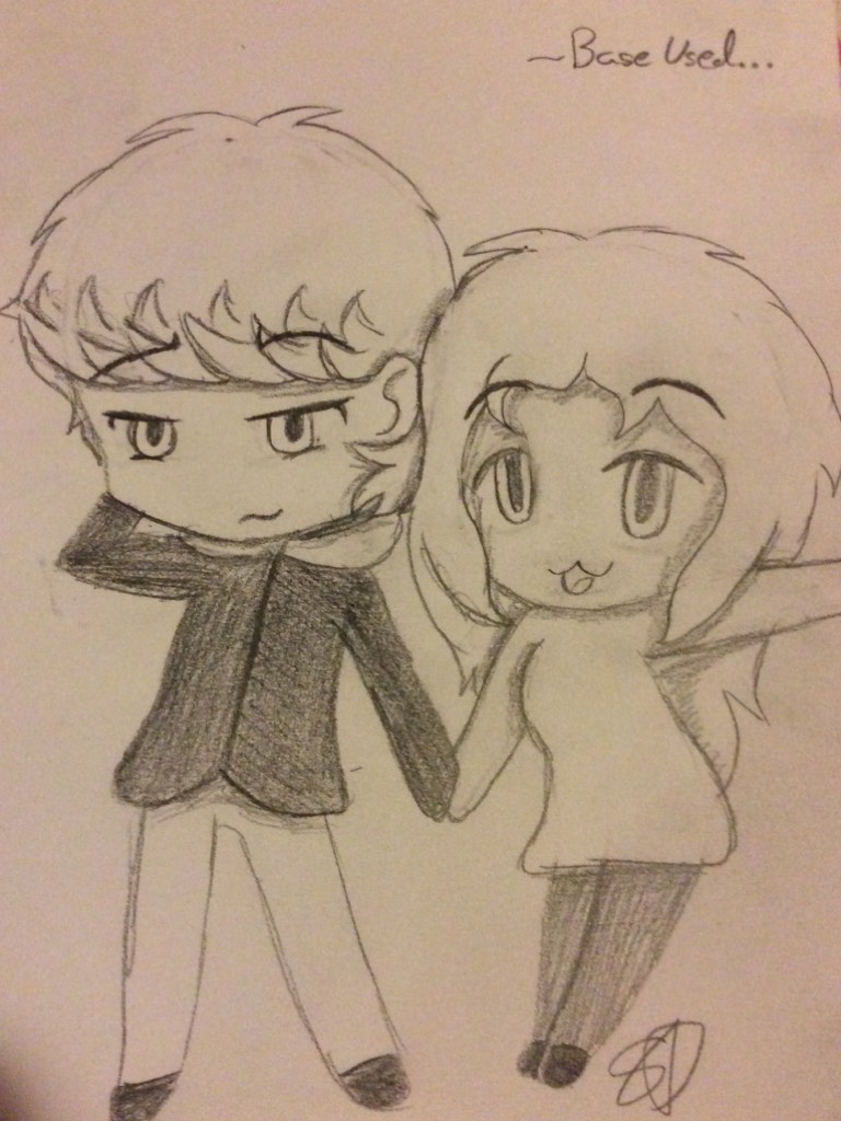 Also supposed to be me and my crush (I used a base)