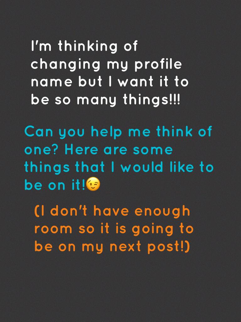 Help me find a new name!