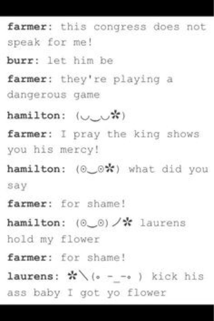 I can't decide... Hamilton x Laurens vs Hamilton x Burr...