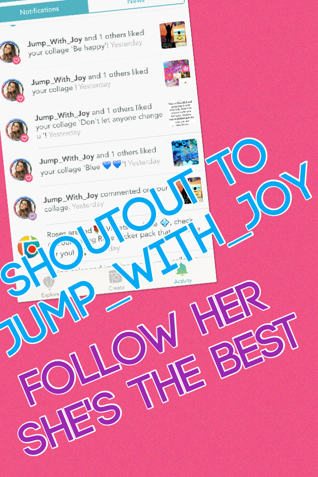 Shoutout to  Jump_with_Joy FOLLOW HER
