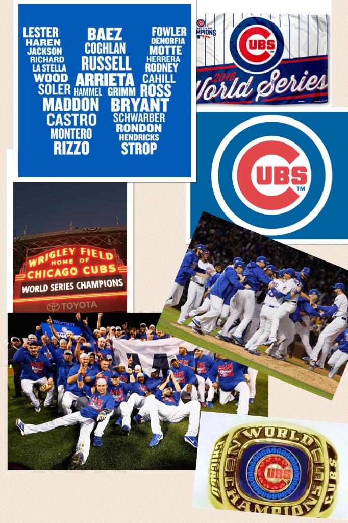 I made this collage when the Cubs won the World Series. I just found it and thought I should post it. Please like it, it's my first post! ❤️❤️❤️