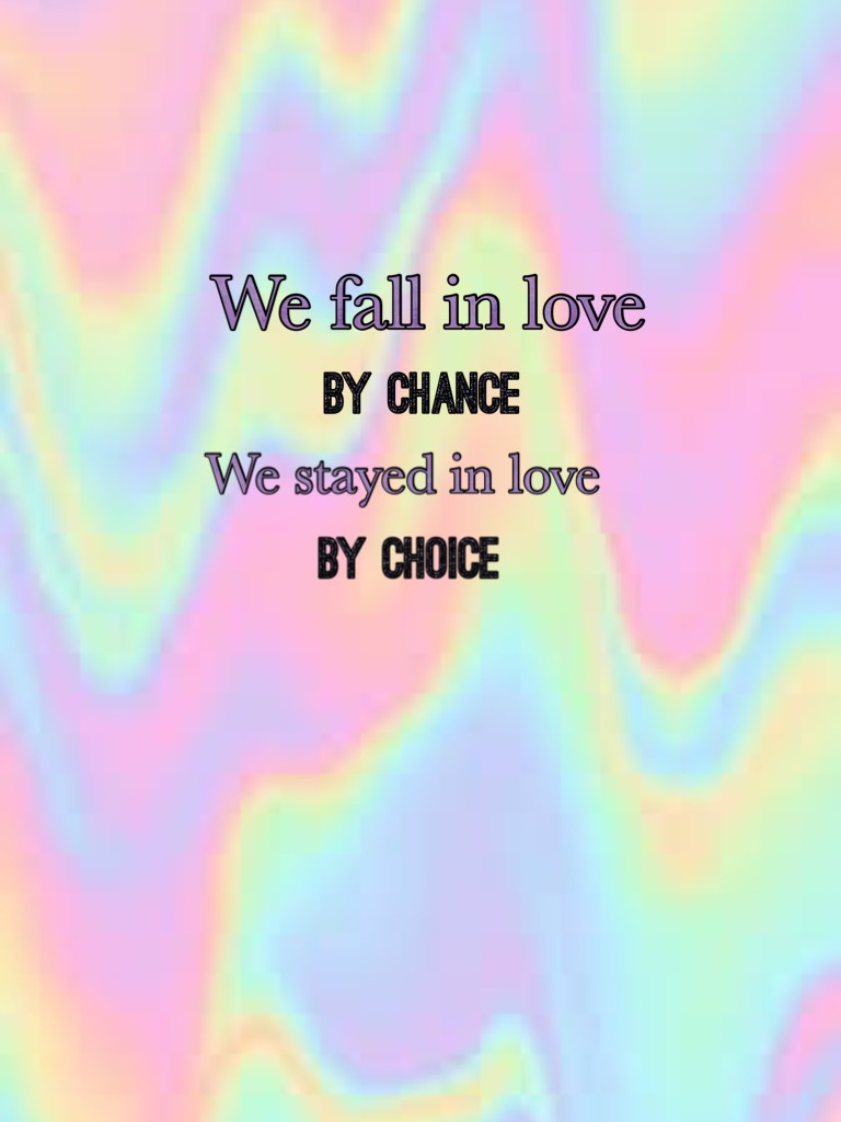 We fall in love 