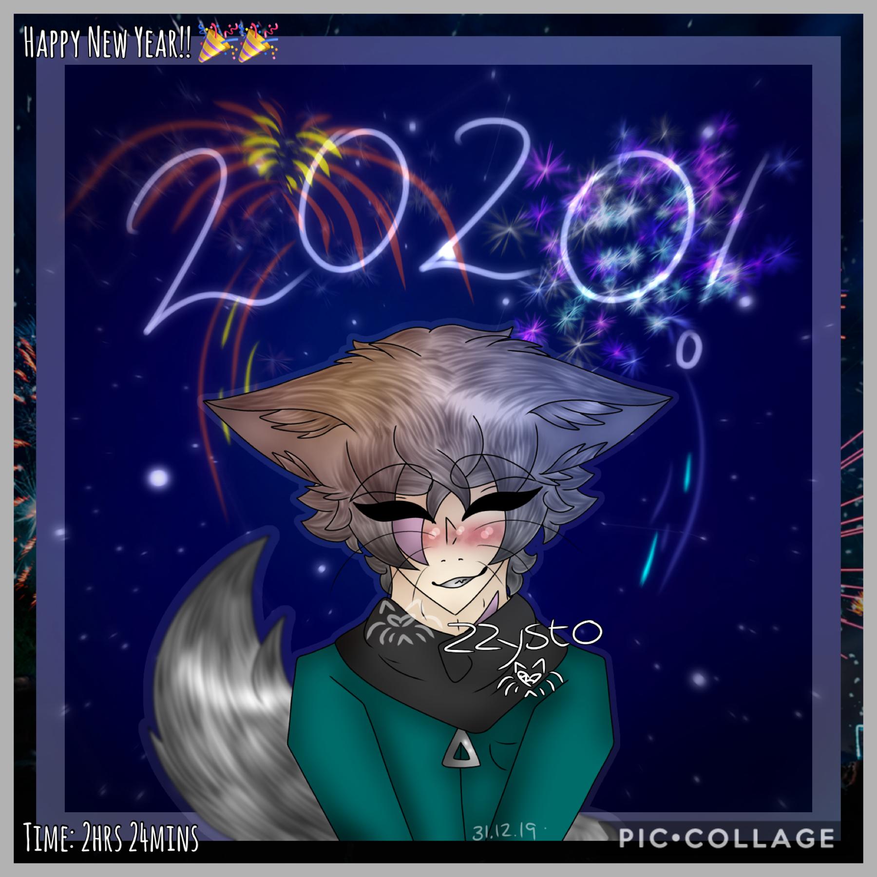 🎆🎇Tap!🎇🎆
-CHECK REMIXES-
repost because I forgot his whiskers :’>
oop this is a redraw of a piece from last year which’ll be in remixes, uwu
aa less than an hour to go till 2020 here :0