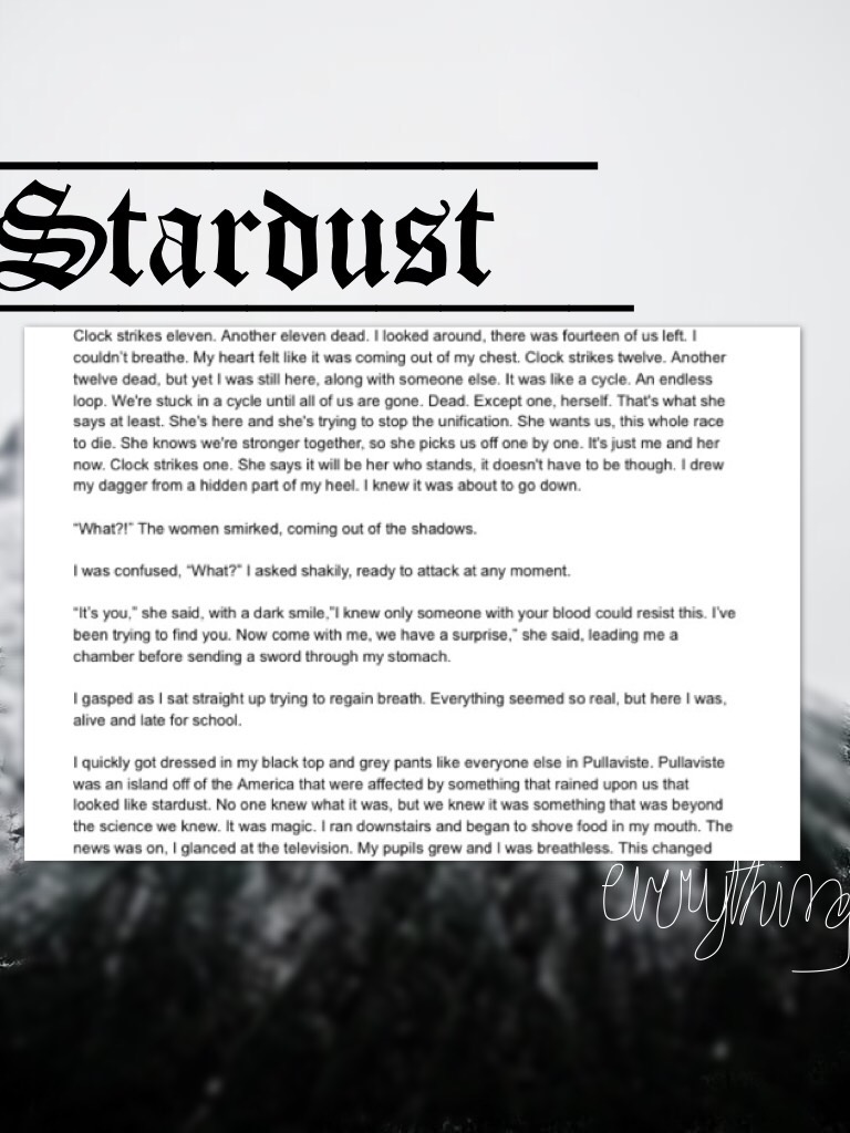Stardust Preview! Comment if you want a character. 5 Main Character Spots and unlimited side. Form will be up soon.
