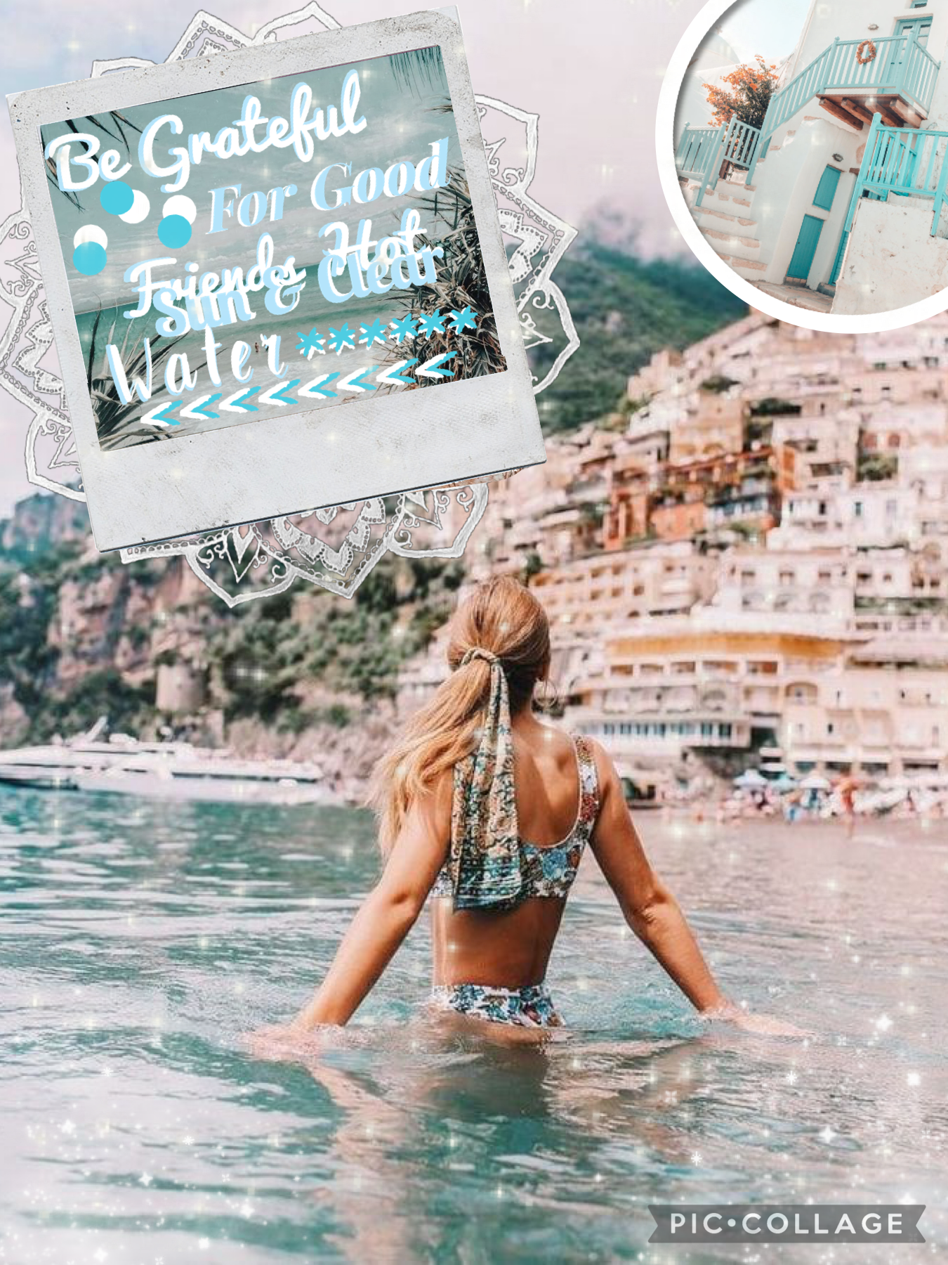 🌊Tap🌊
Good morning my lovely flowers I hope you all have a golden day! I made this collage because I am going to start making more summer collages because well it is summer post more later bye my flowers! 💐