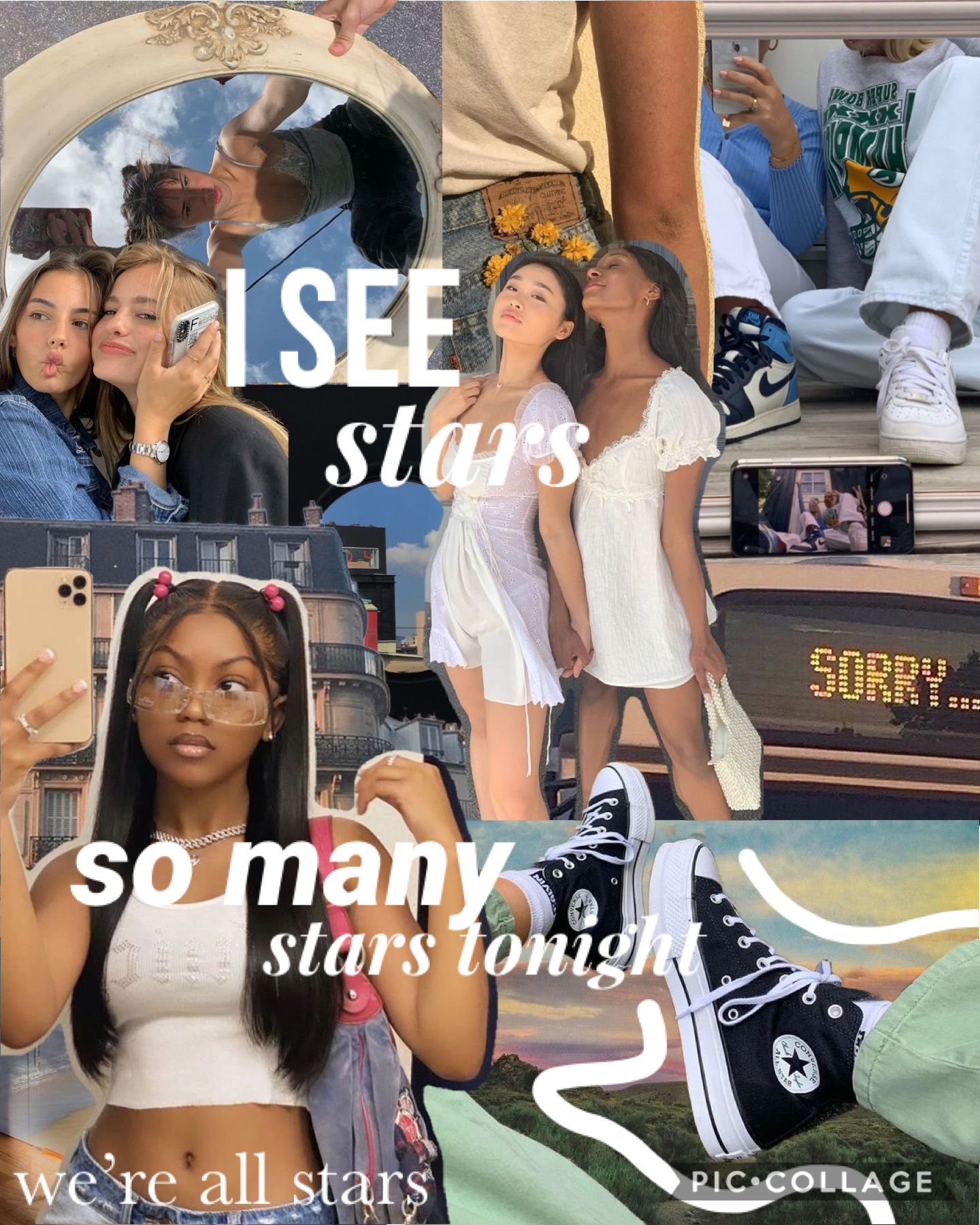 ⭐️ we’re all so beautiful ⭐️ (tap) 
🥰✨ HEHE HIII!! so this collage is inspired by the song “I see stars” from mean girls the musical. it’s such a beautiful and uplifting song and ahh I just love it. 🥺🥺 it’s definitely made me cry at like 3am 👁👄👁