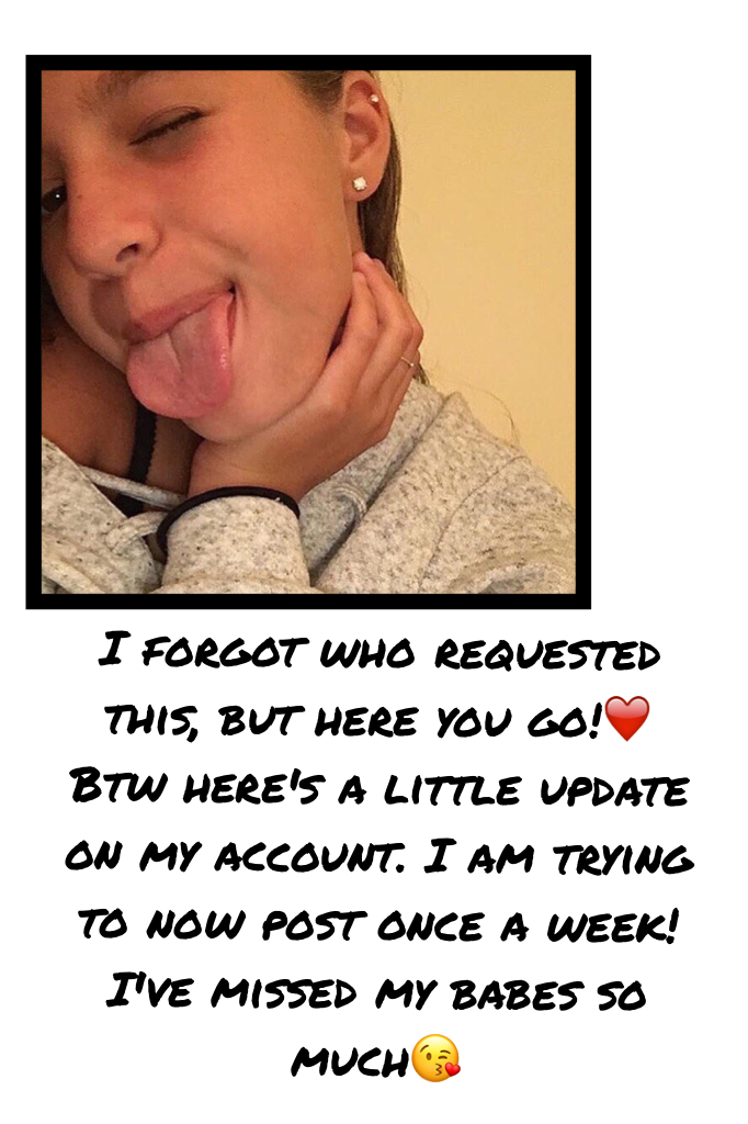 I forgot who requested this, but here you go!❤️  Btw here's a little update on my account. I am trying to now post once a week! I've missed my babes so much😘