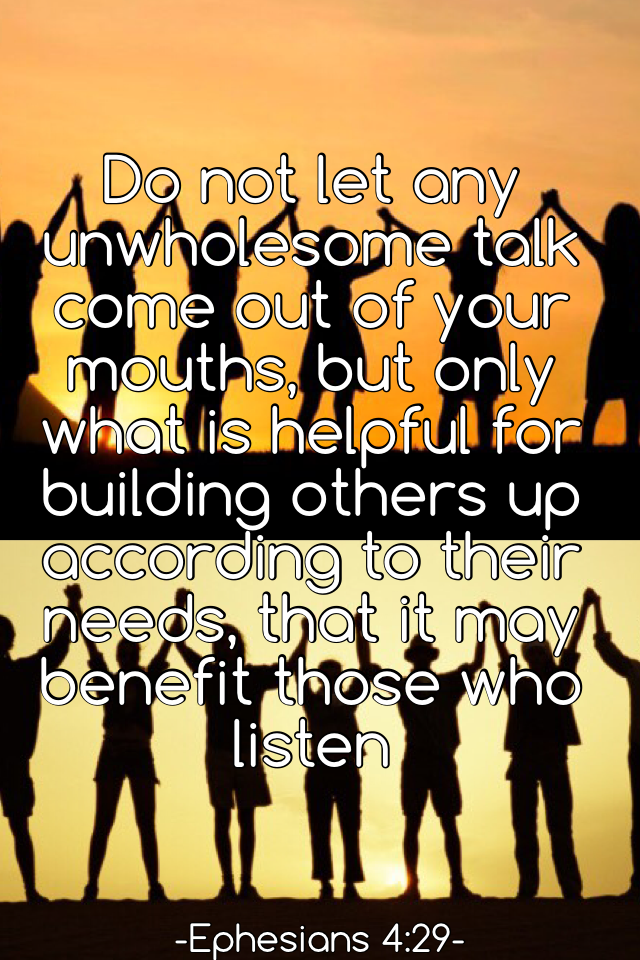 Build each other up! 