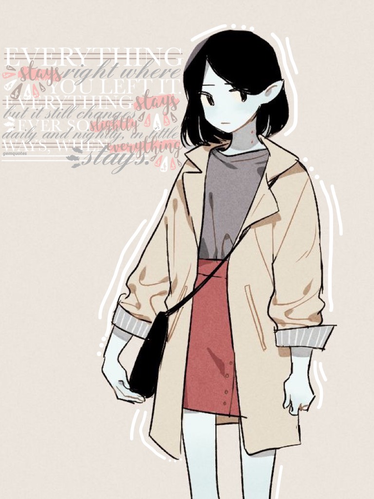 “💕tap💕”
*sigh* This originally had more to it but then PC crashed and I lost it and this week HAS NOT BEEN AGREEING WITH ME! But other than my irritating week, hope y’all are doing good! A Marceline edit, love this art.