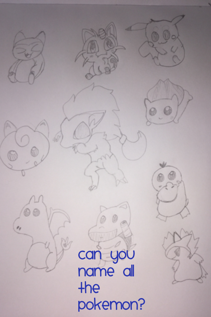 Can you name all the Pokemon?
