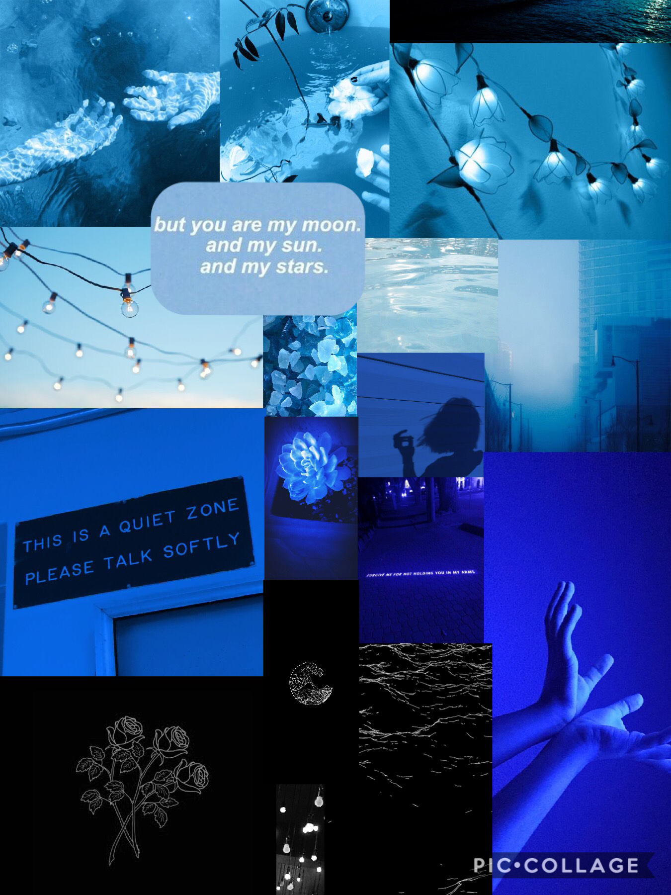 ombré aesthetic~ light blue~ blue~ black~ hope u like it 
