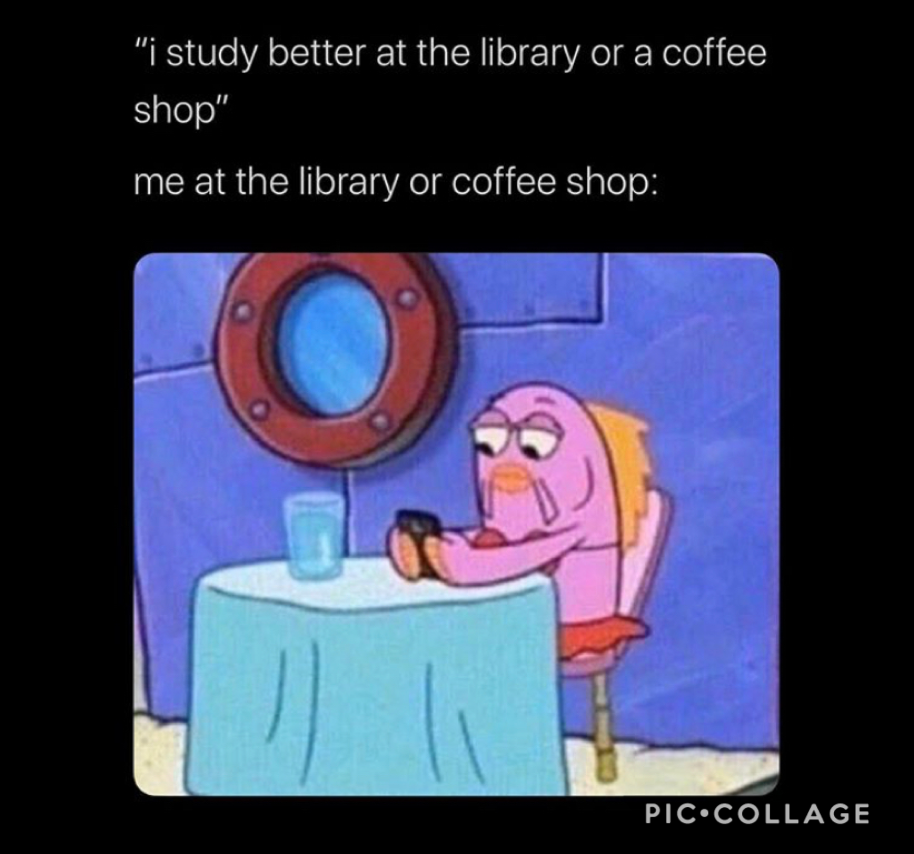 literally me when I say I study better at night 🌚