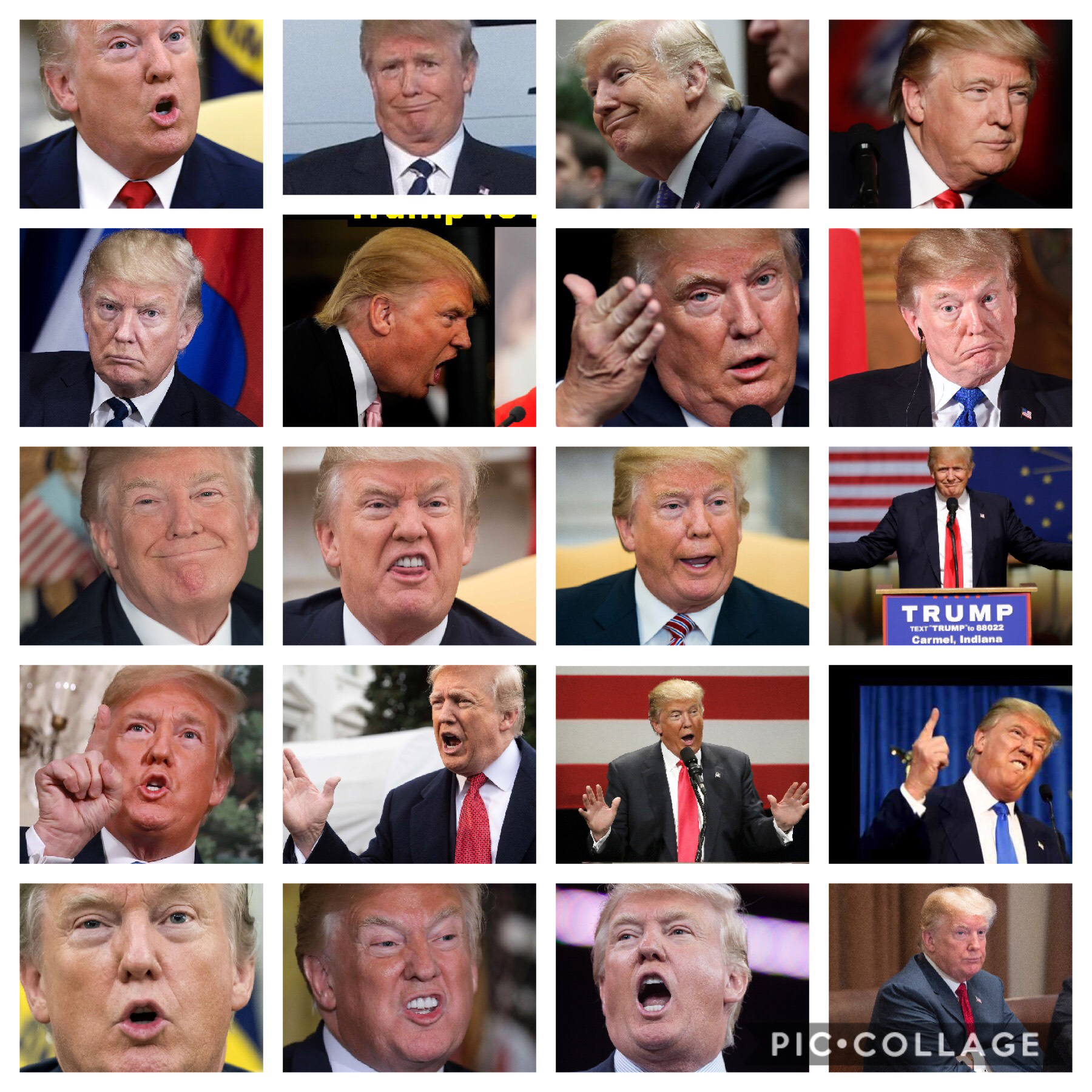 The weird faces of Donald Trump