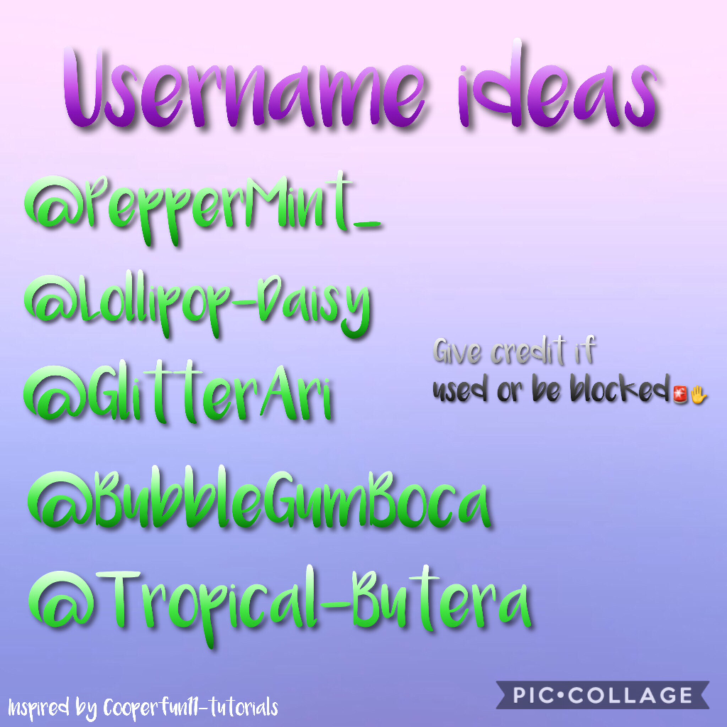 Username ideas!💗✨