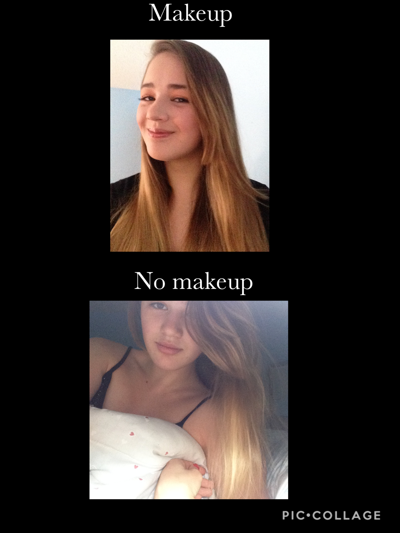 If your brave enough post a picture with you wearing makeup and the other with no makeup😜