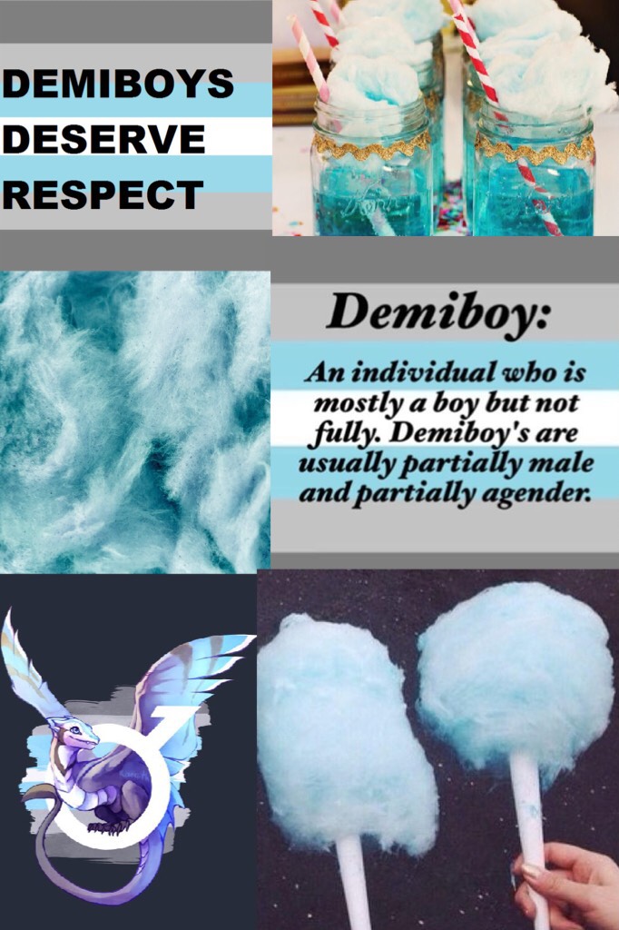 Demiboy cotton candy mood board 