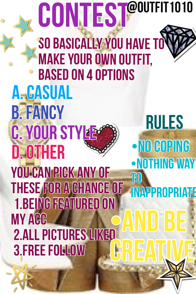 Contest time! Make your best outfit!
