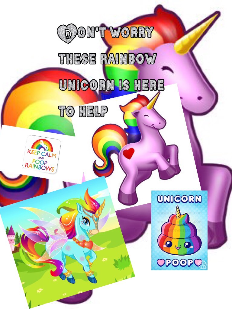 Don't worry these rainbow unicorn is here to help