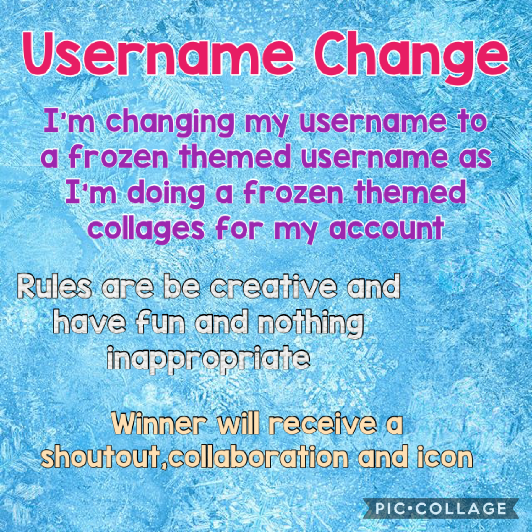Username change contest
