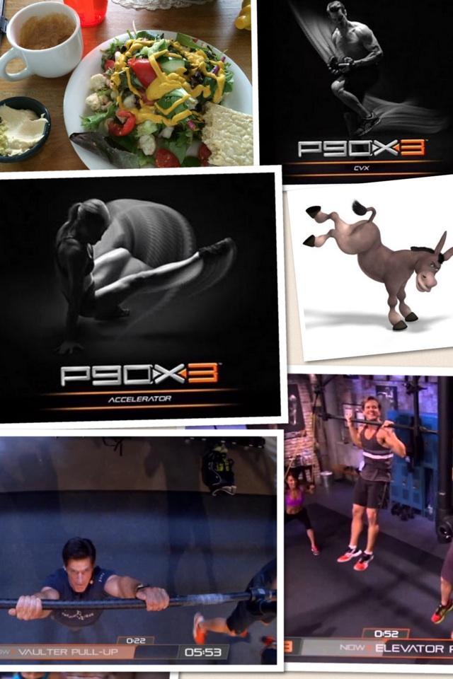 My workout menu today is done CVX Accelerator Deccelerator from P90X3 . Those donkey kicks in Accerlerator are intense and those crawly pylo pushups in Deccelerator are difficult , The jack squats in CVX are tuff especially when Tony says 
"Pick up the sp