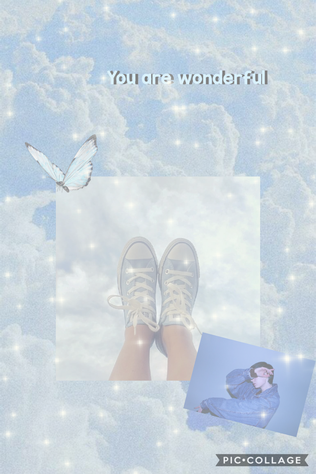 Soft blue aesthetic collage
