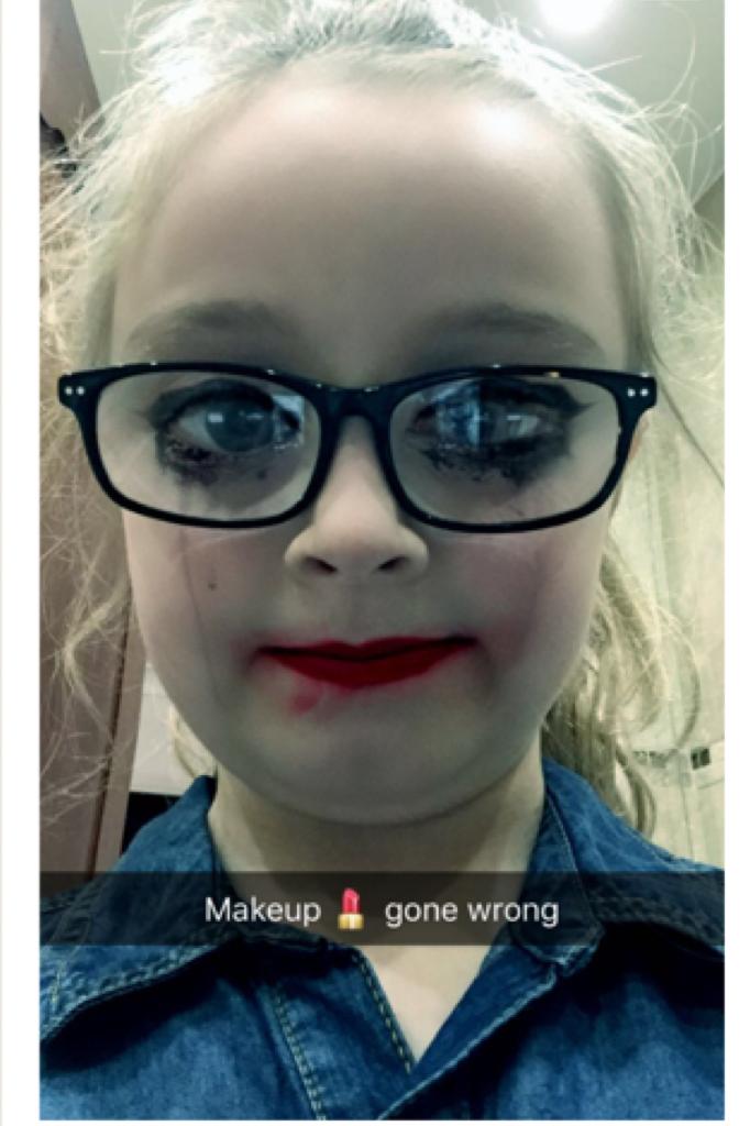 My makeup has gone wrong .(just kidding snaptchat lol)
