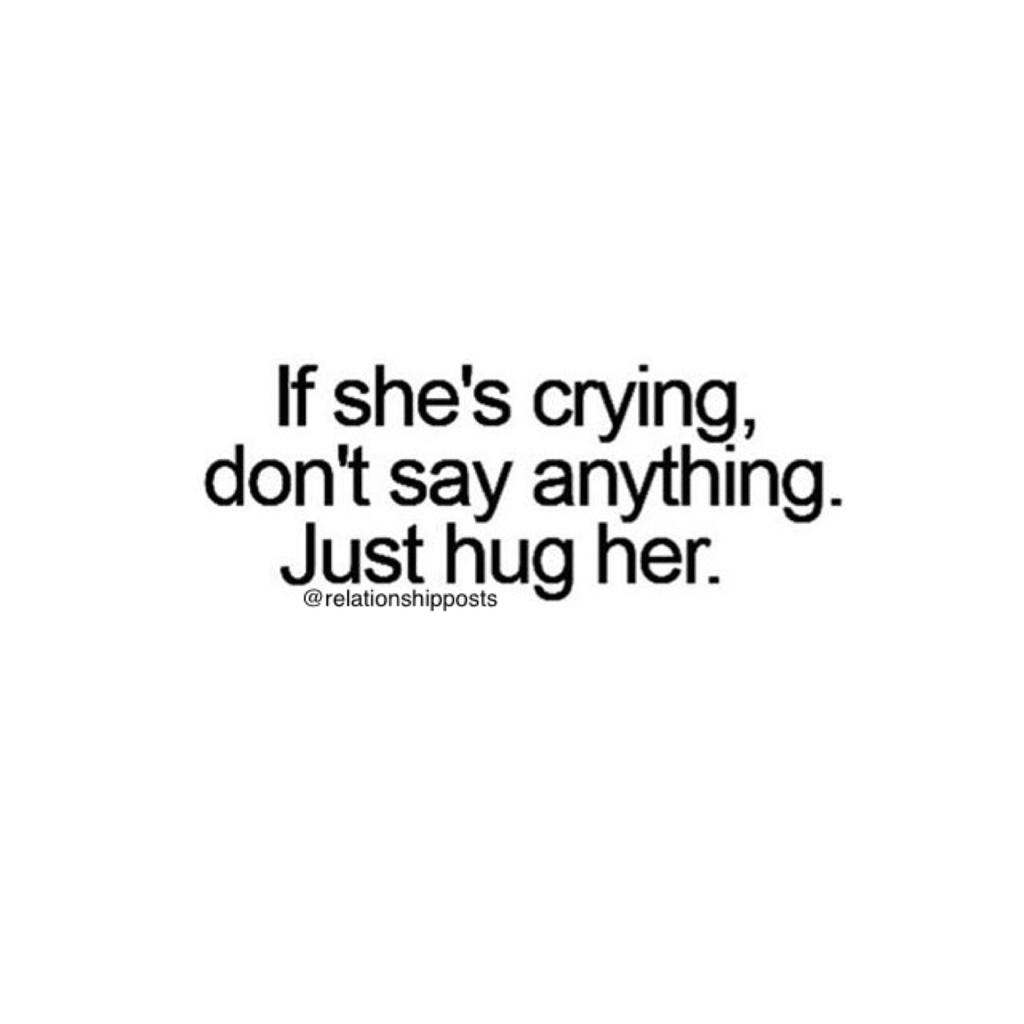 Tbh when a girl cries a boy doesn't know what to do or say; so boys take notes 