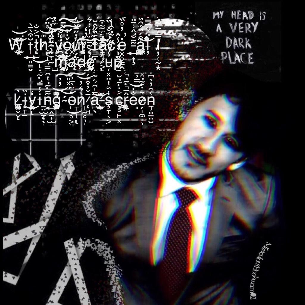 Darkiplier edit [Ahh I used the Zalgo font! I honestly love it so much, it looks so glitchy and awesome!)