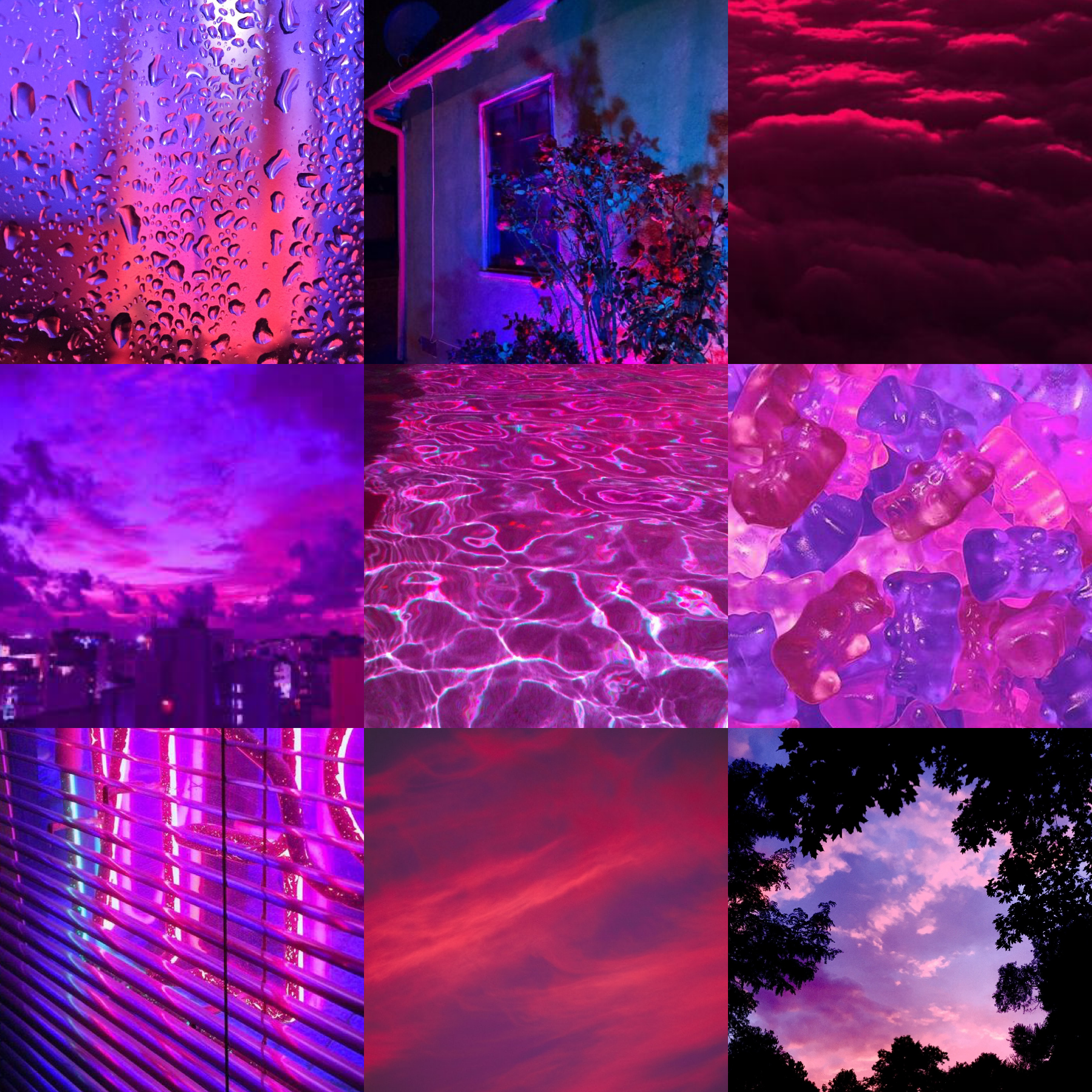 Purple and hot pink moodboard 