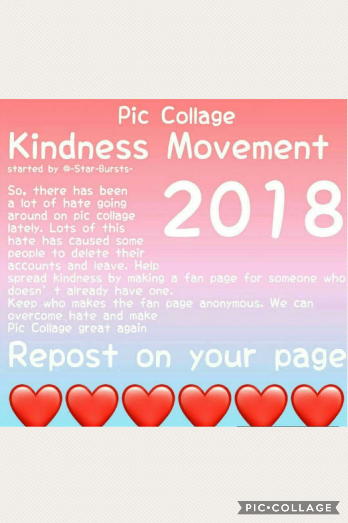 KINDNESS MOVEMENT!!
Repost on ur page!!