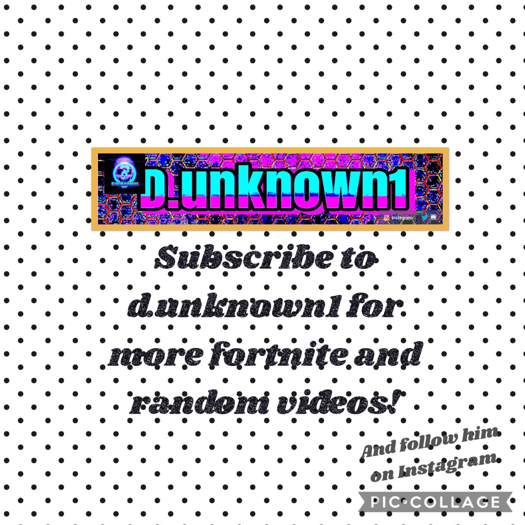 Subscribe to my friend d.unknown1 he has over 2000 followers on Instagram and he would love to make more on YouTube, subscribe and I’ll give you a shoutout and spam your page with likes! 😊😊😊