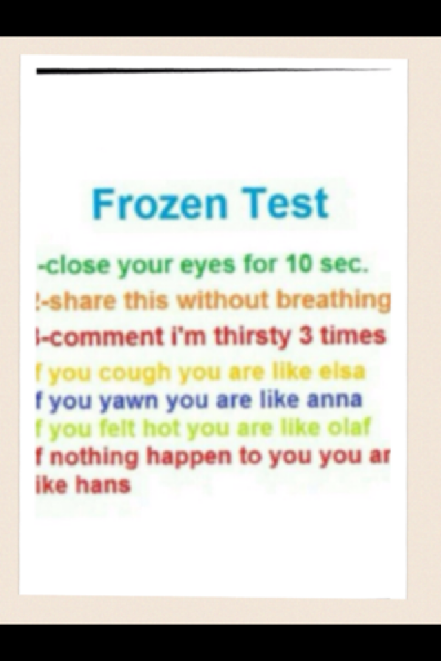 Frozen test