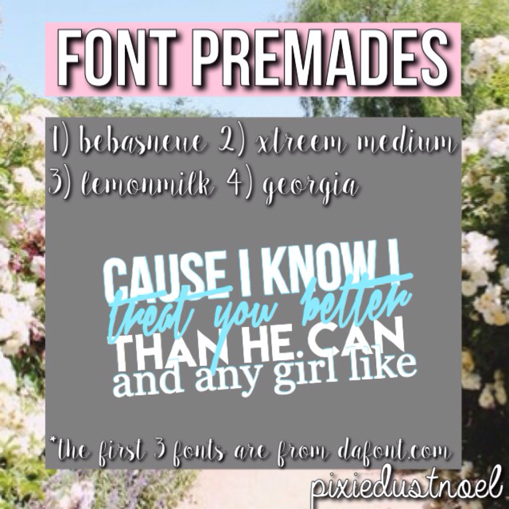 click here bby 💞
hey love bugs 😊 heres some font premades to treat you better by shawn mendes 🙈 part 2 coming soon! 🍃
