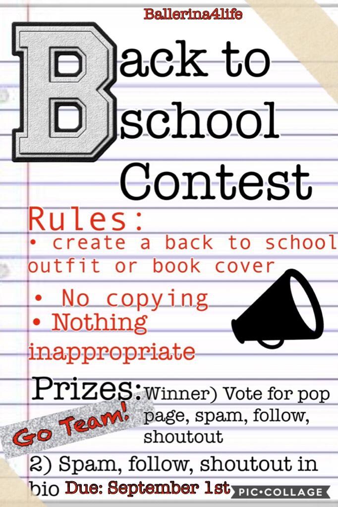 Happy Back to School! So yes I do realize many people have already gone 2 school but ofc feel free 2 still enter this contest bc technically all of September is back to school❤️🖤QOTD: school colors? AOTD: Blue and Red💙❤️
