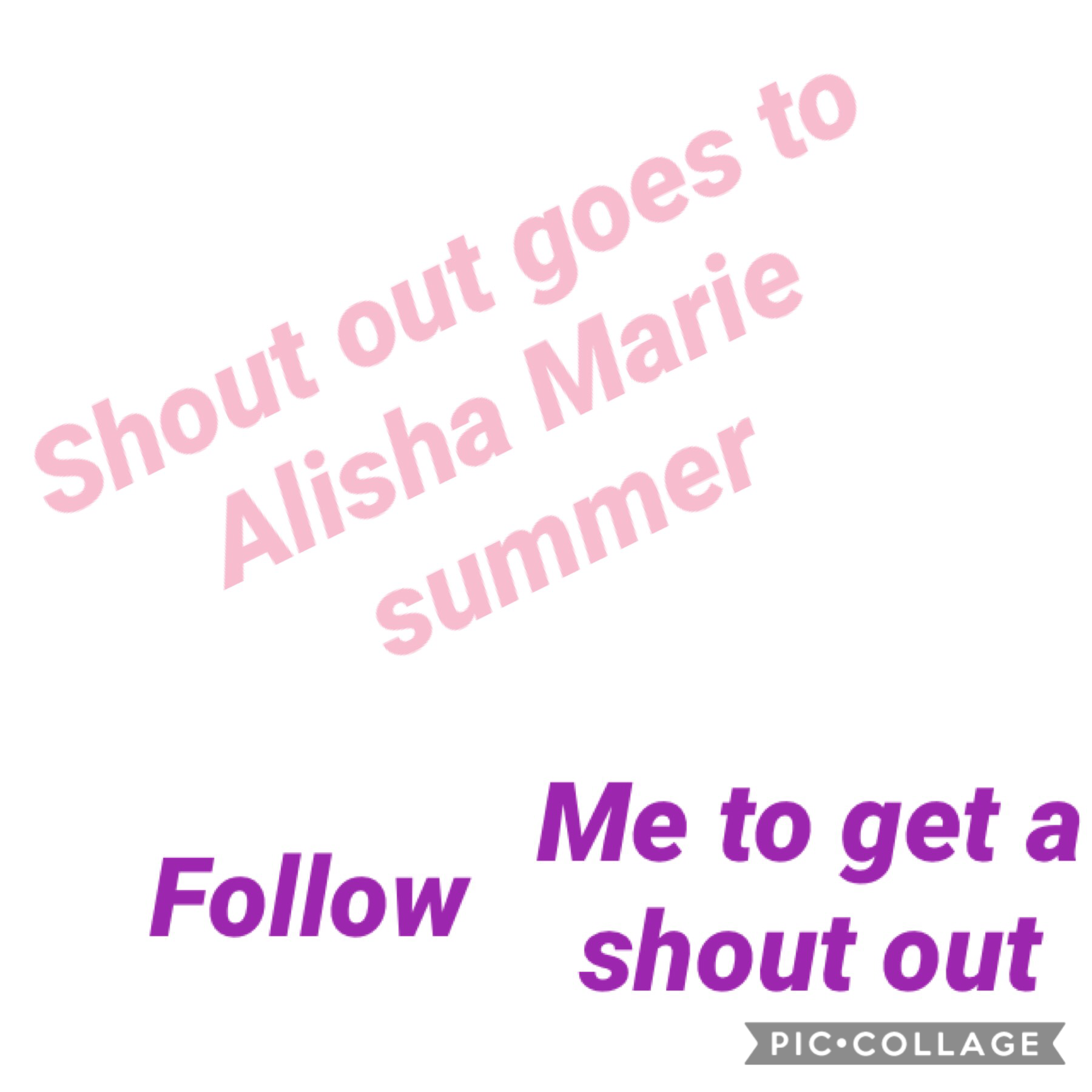 All you have to do is follow to get a shoutout 