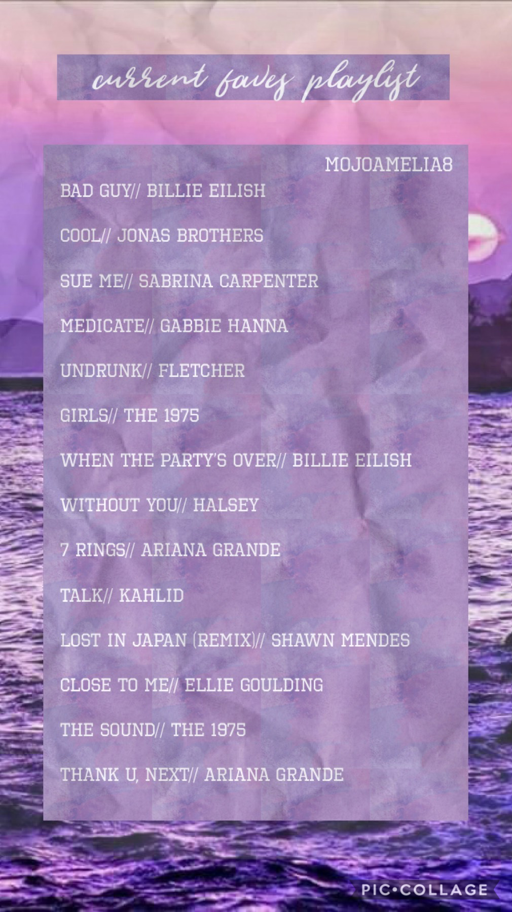 💜tap💜
here’s some of my current favorite songs :) some of these are older but most are newer. i hope you find a new fave song from these ;)