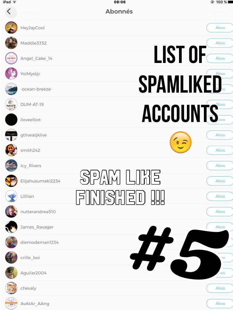 SpamLiked Persons #5
😉