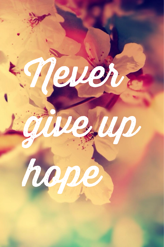 Never give up hope