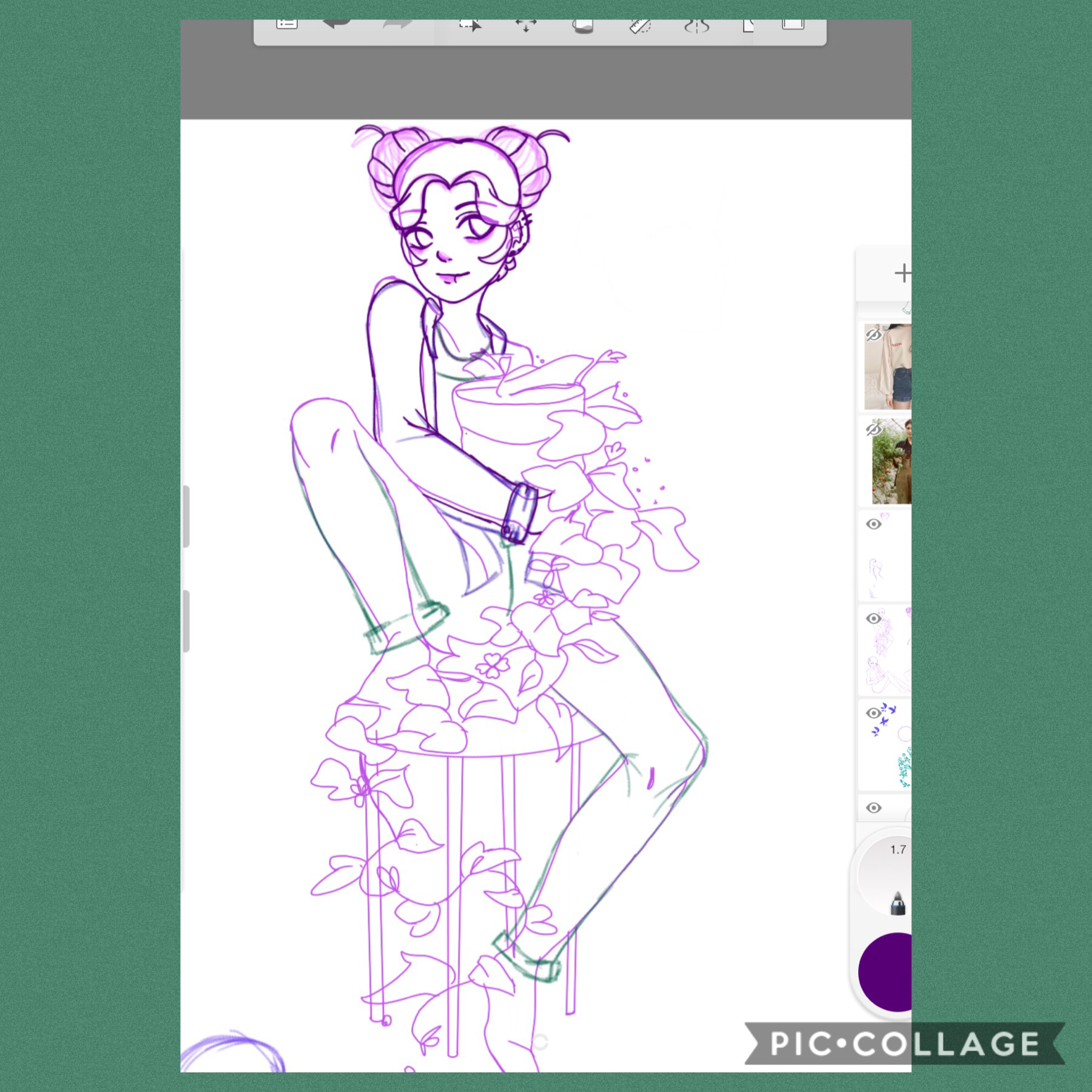 Tap!!))

New Oc on her way!! I don’t have a name yet, so maybe you all could help. So far I have that’s She’s a gardener, and a witch that specializes in earth ‘Magic’ SO lat me know what you think or if you have any name ideas!!