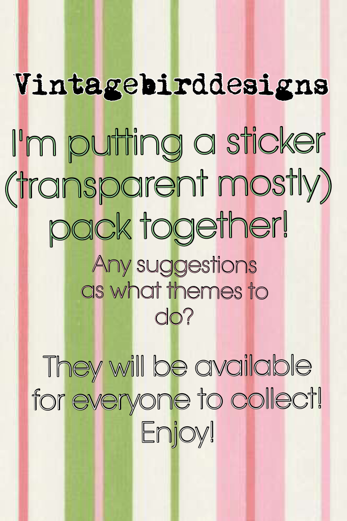 I'm putting sticker packs together!!!