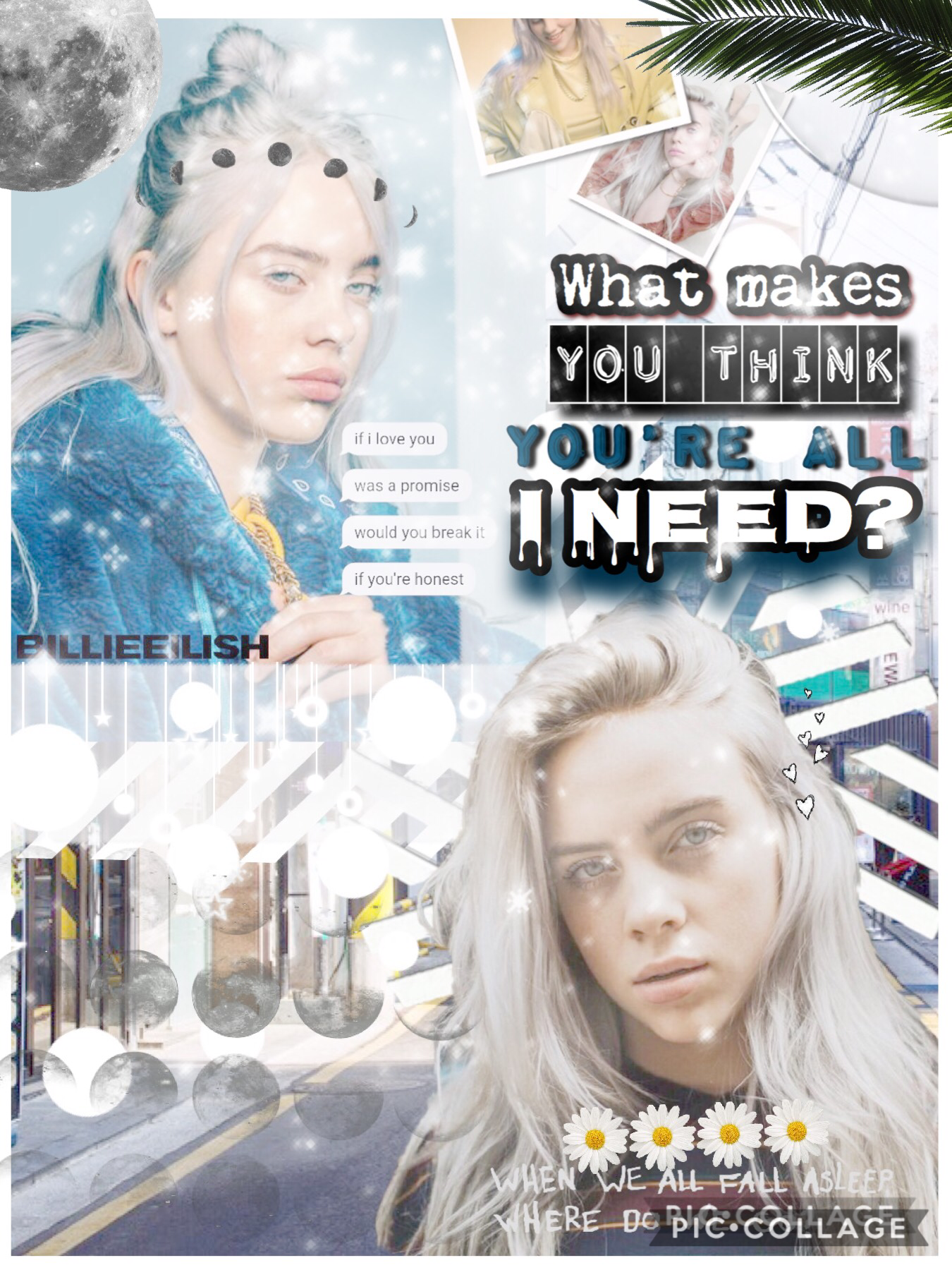 Hey Everyoneee! How are you all? I’m going to try celebrity themed collages for a while, so let me know what you think of this one!! LY’S! 
🖤Billie Eilish🖤