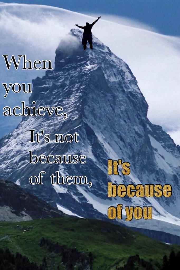 You don't need them to achieve 