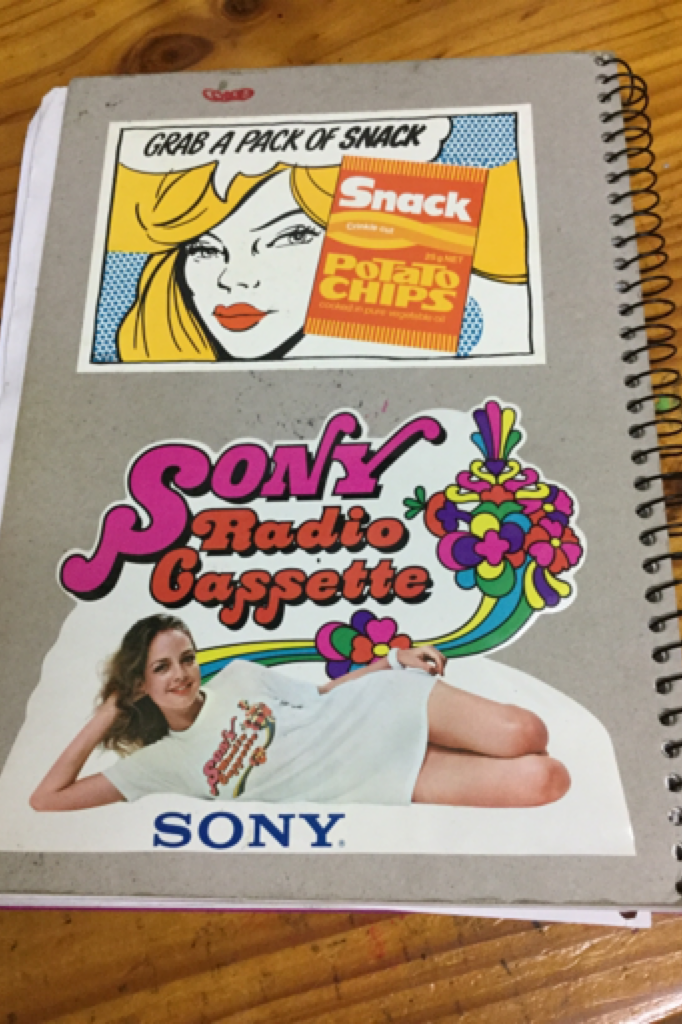 Here's the back of my 70's themed art book